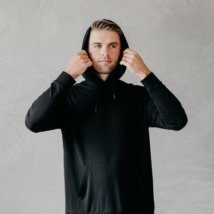 Ultra-Soft Black Bamboo Hoodie