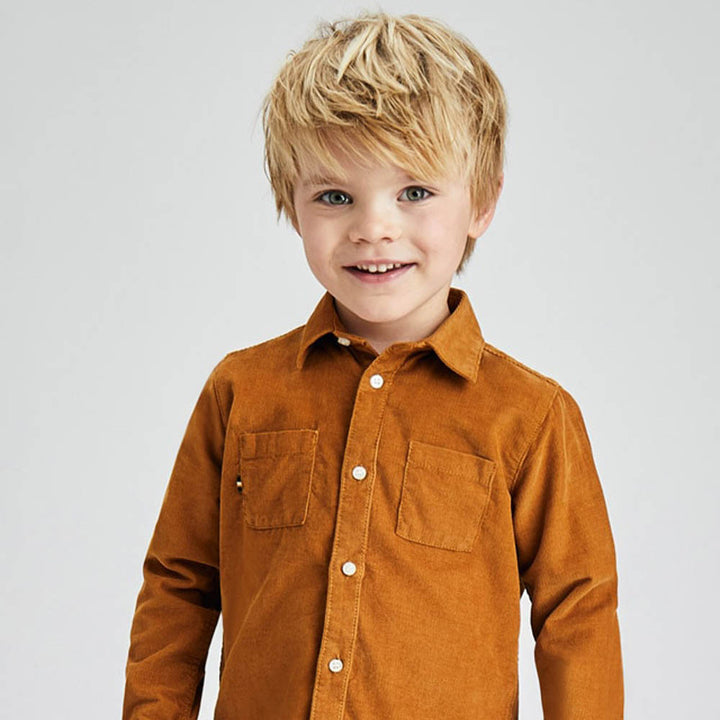 Cinnamon Long Sleeve Corduroy Button Down