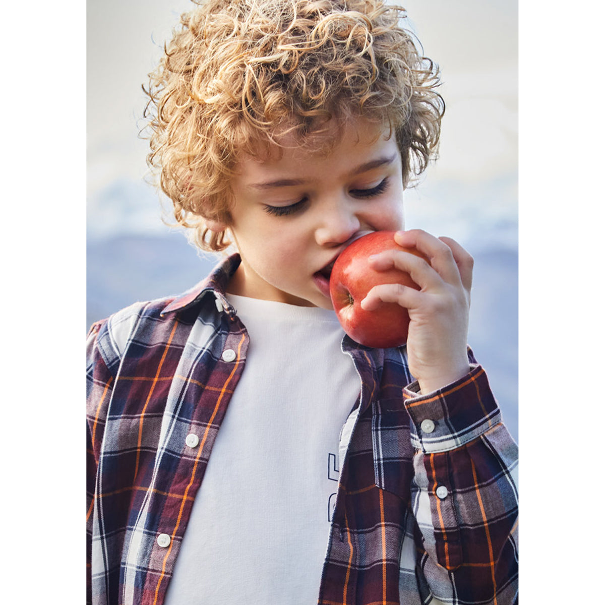 Ecofriends Plum Long Sleeve Plaid Shirt