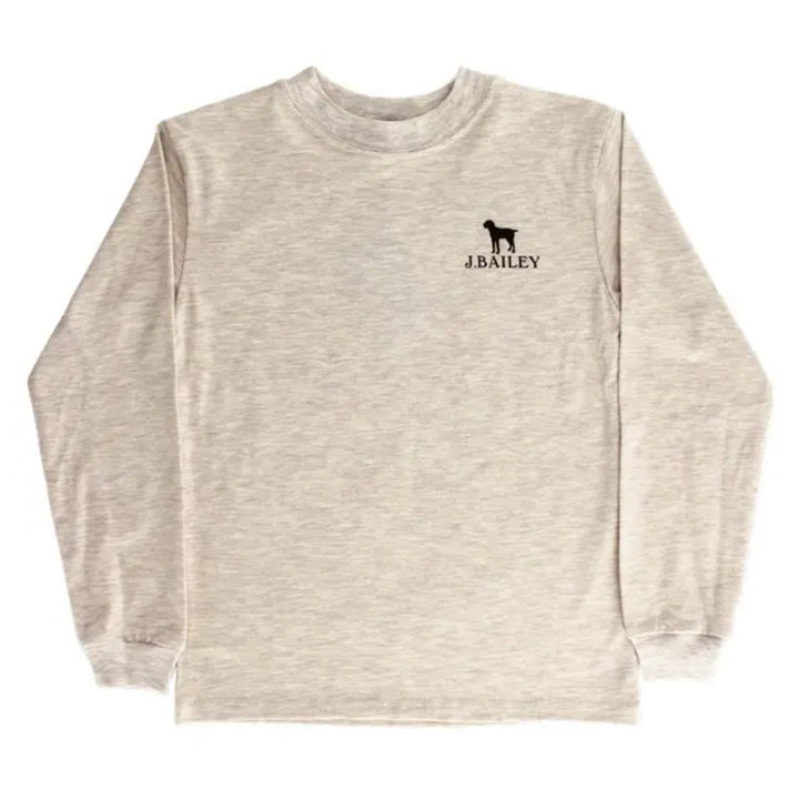 Oatmeal Dog Long Sleeve Logo Tee