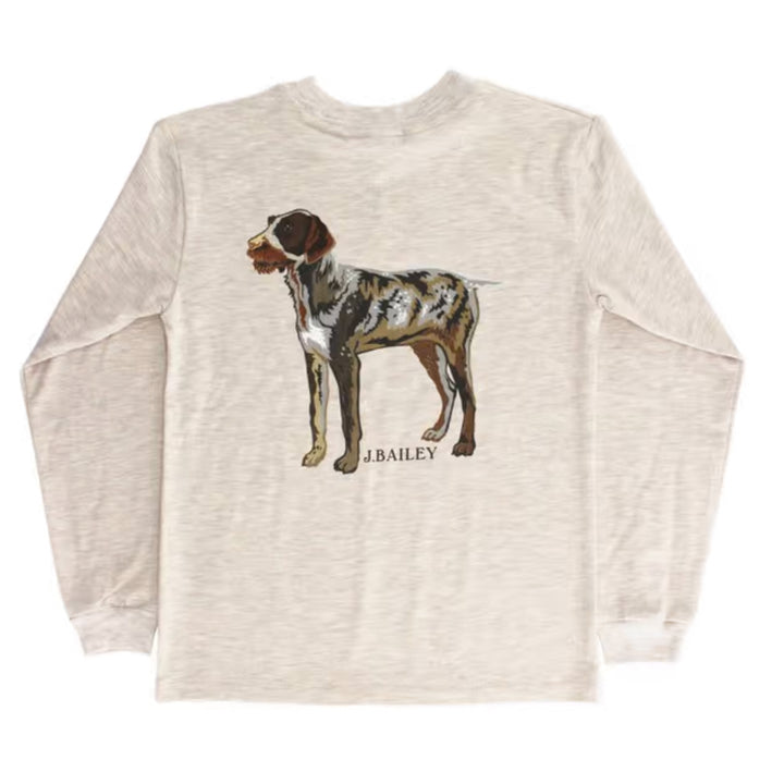 Oatmeal Dog Long Sleeve Logo Tee