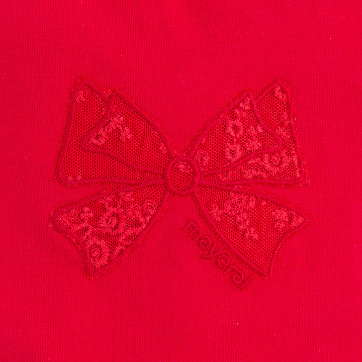 Red Bow Embroidered Tank Top