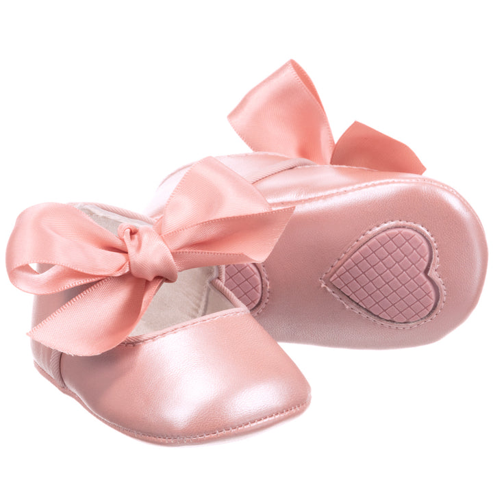 Rose Pink Ribbon Pre-Walker Shoes