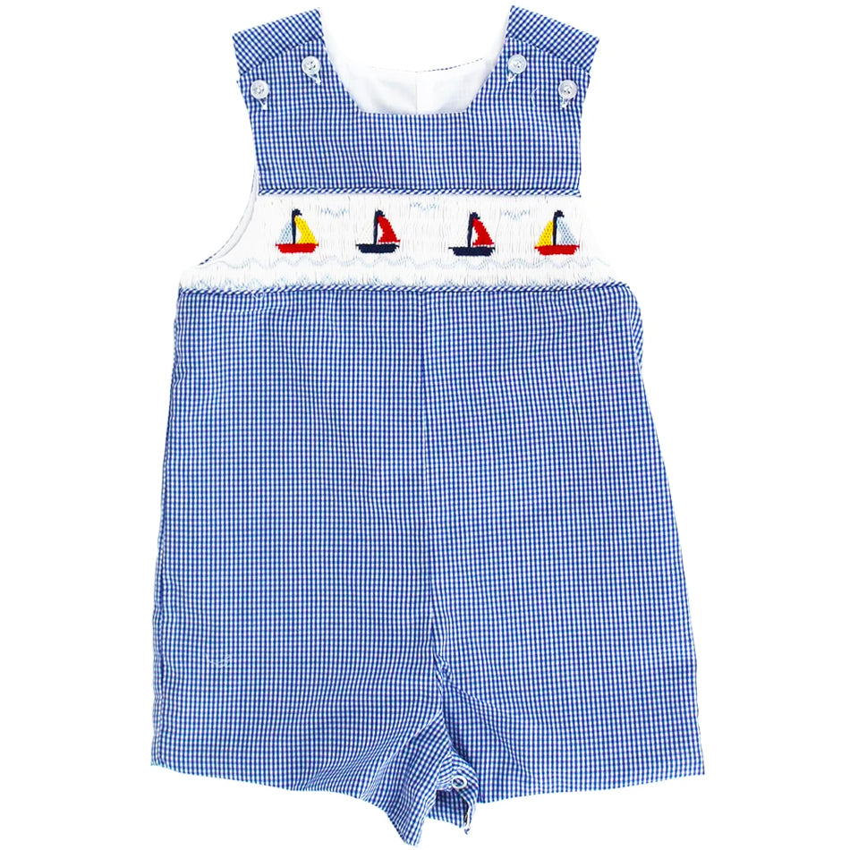 Smocked Sailboats Short John John