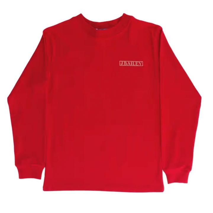 Red Santa Dog Long Sleeve Logo Tee