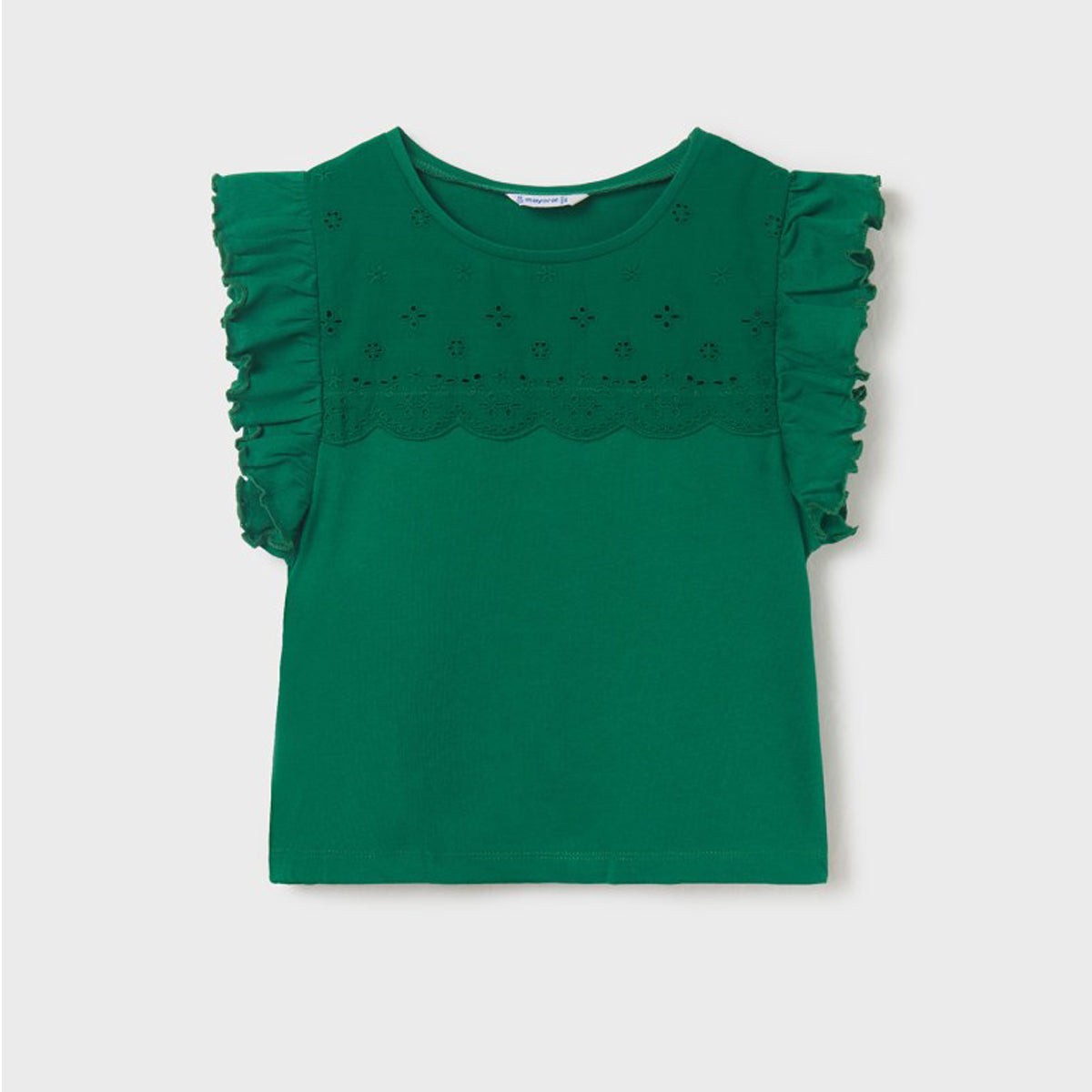 Emerald Ruffled Girls T-Shirt