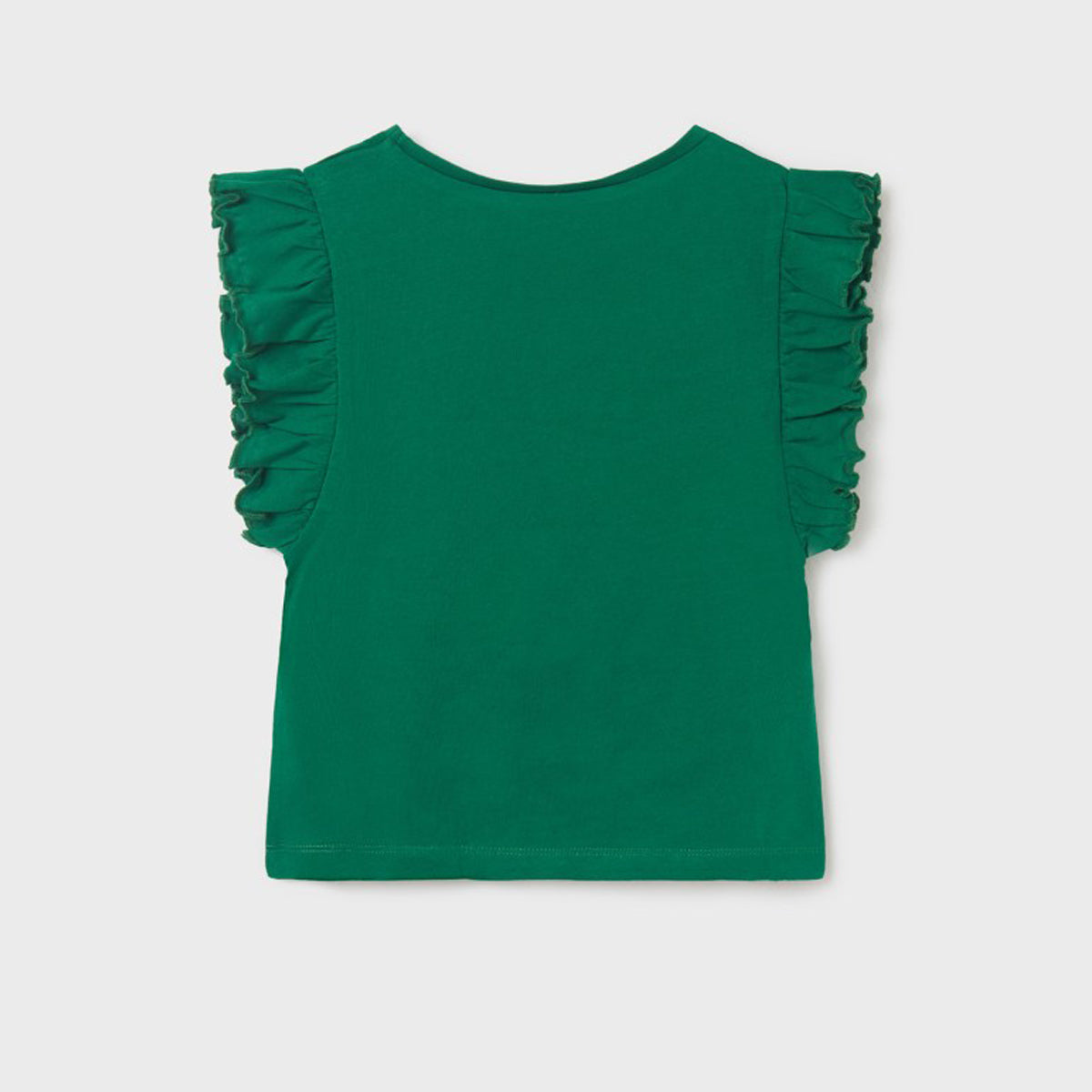 Emerald Ruffled Girls T-Shirt