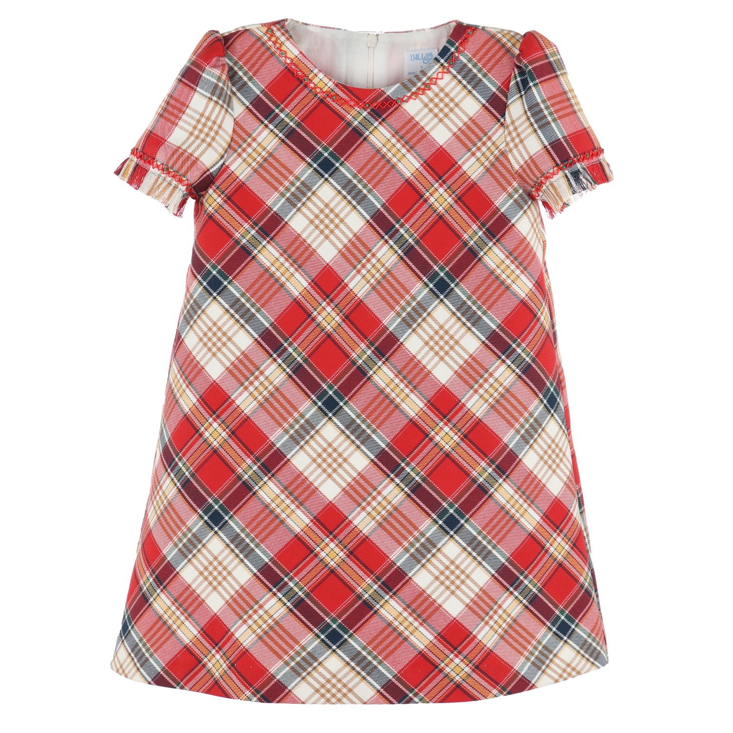 Red Tartan Plaid A-Line Dress