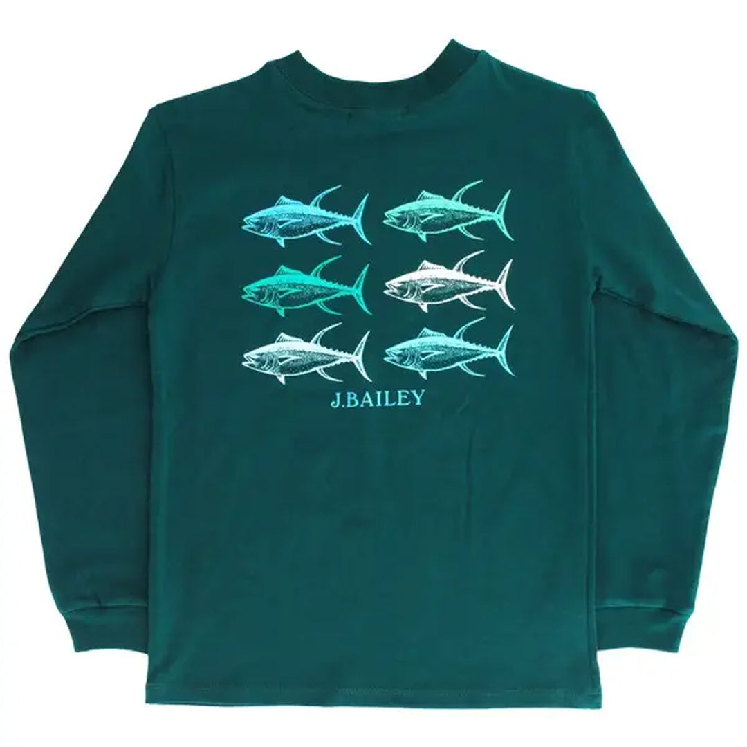 Teal Tuna Long Sleeve Logo Tee