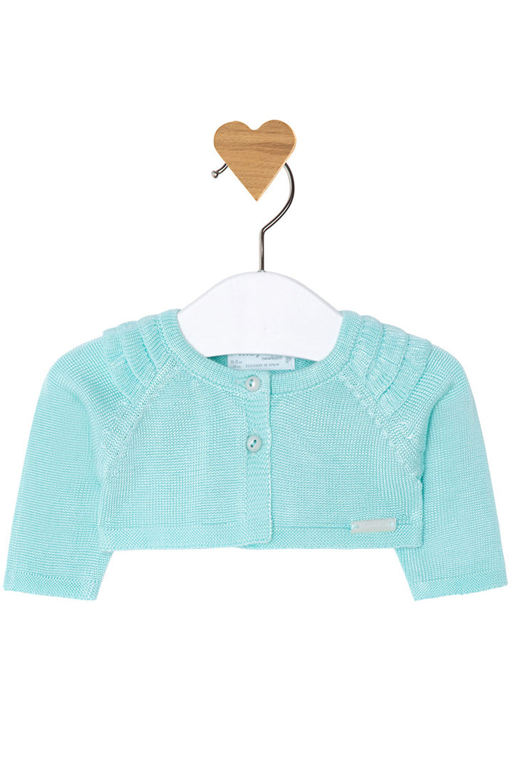 Mayoral - Turquoise Ruffle Cardigan - kkgivingtree - K&K's Giving Tree