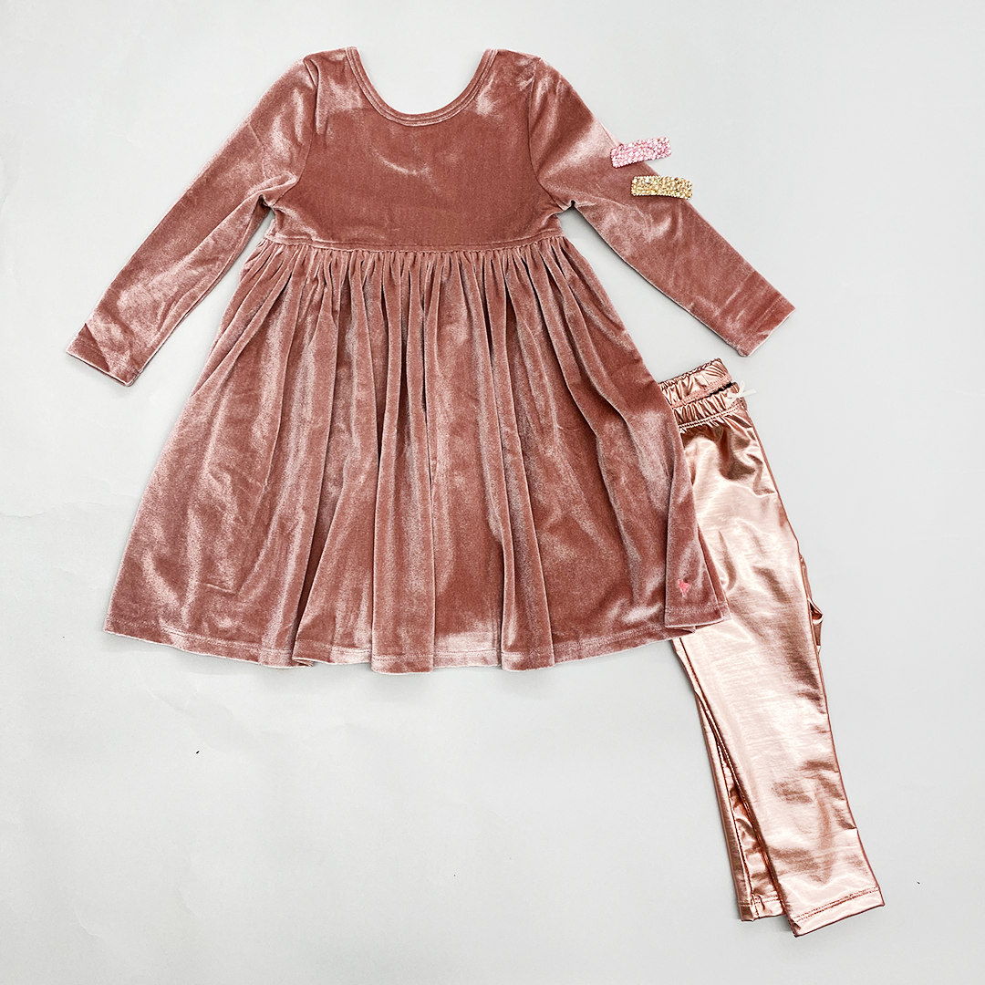 Blush Velour Steph Dress