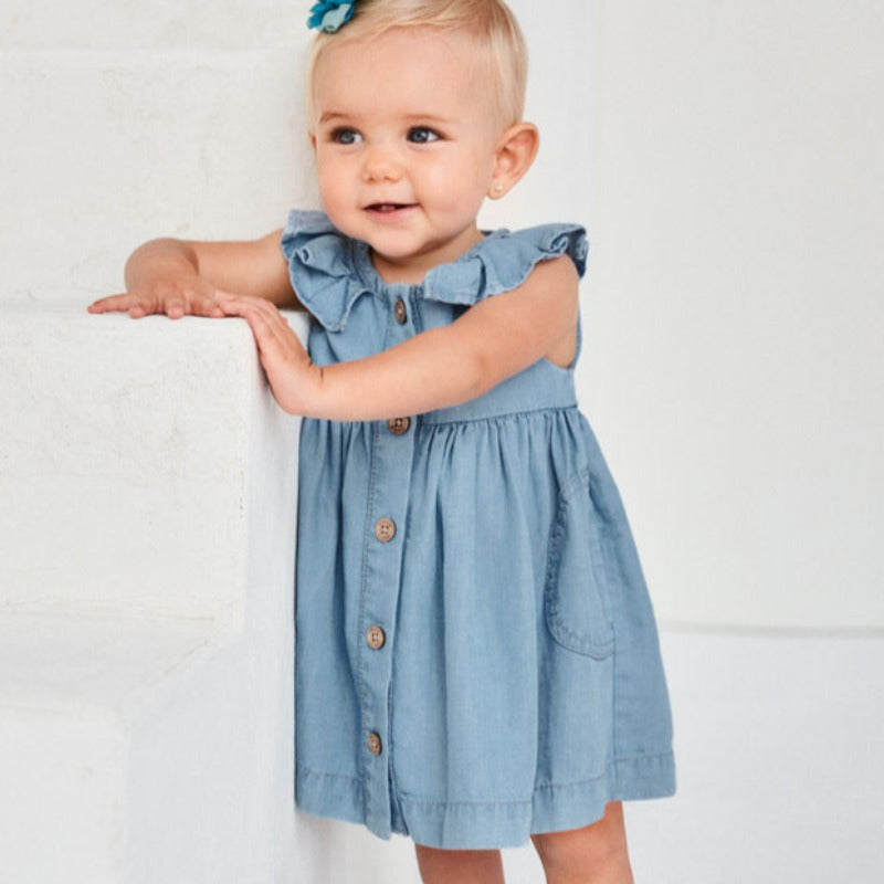 Denim Ruffle Dress