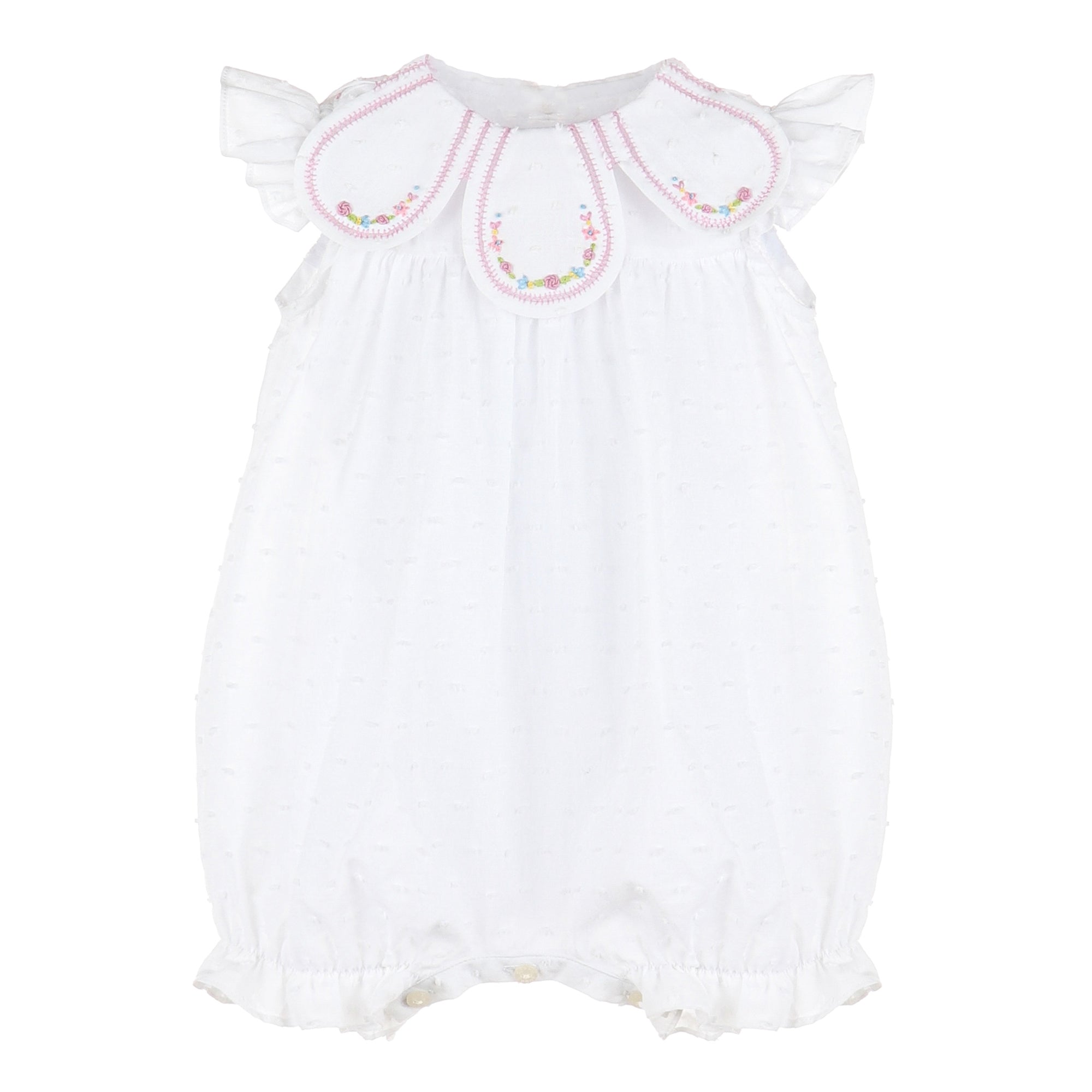 White Lilibet Petal Playsuit