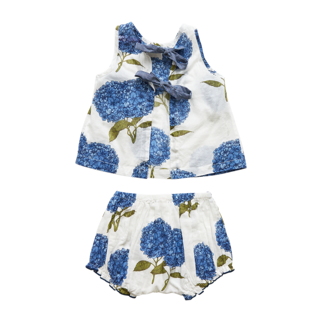 Blue Hydrangeas Jaipur 2-Piece Set