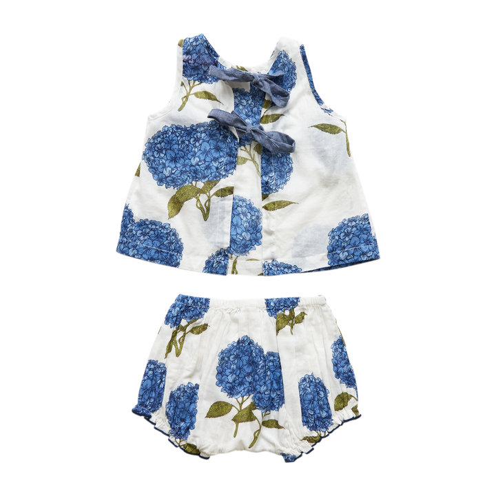 Blue Hydrangeas Jaipur 2-Piece Set