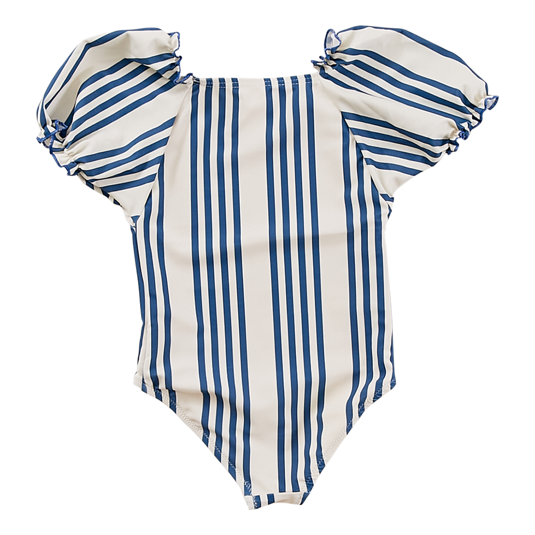 Antique White & Navy Column Stripe Lexi Suit